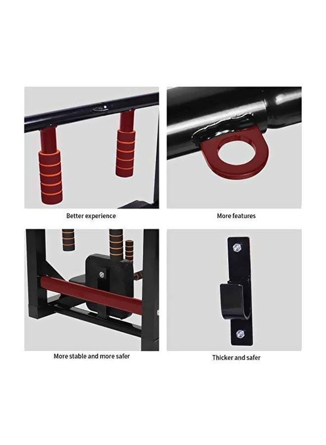 Aluminum 2-In-1 Multifunctional Horizontal Wall Mounted Pull Up Bar 77x74x10.5cm