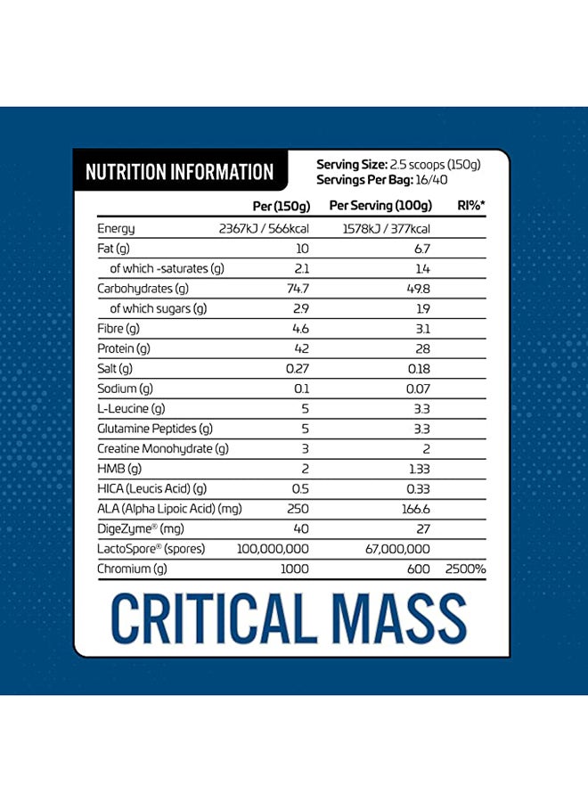 Critical Mass Lean Gainz Banana Protein Powder -40 Scoops-2.4Kg