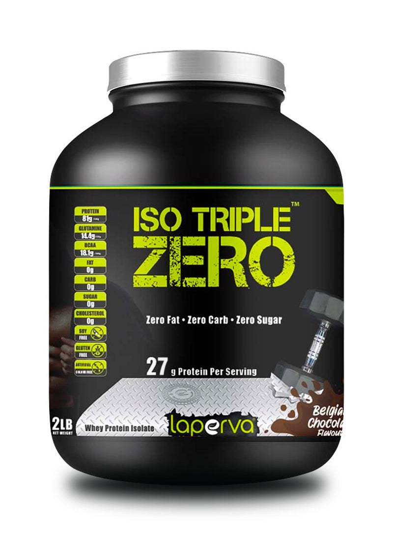 Laperva Iso Triple Zero Next Generation Whey Protein Isolate, Belgian Chocolate, 2 LB