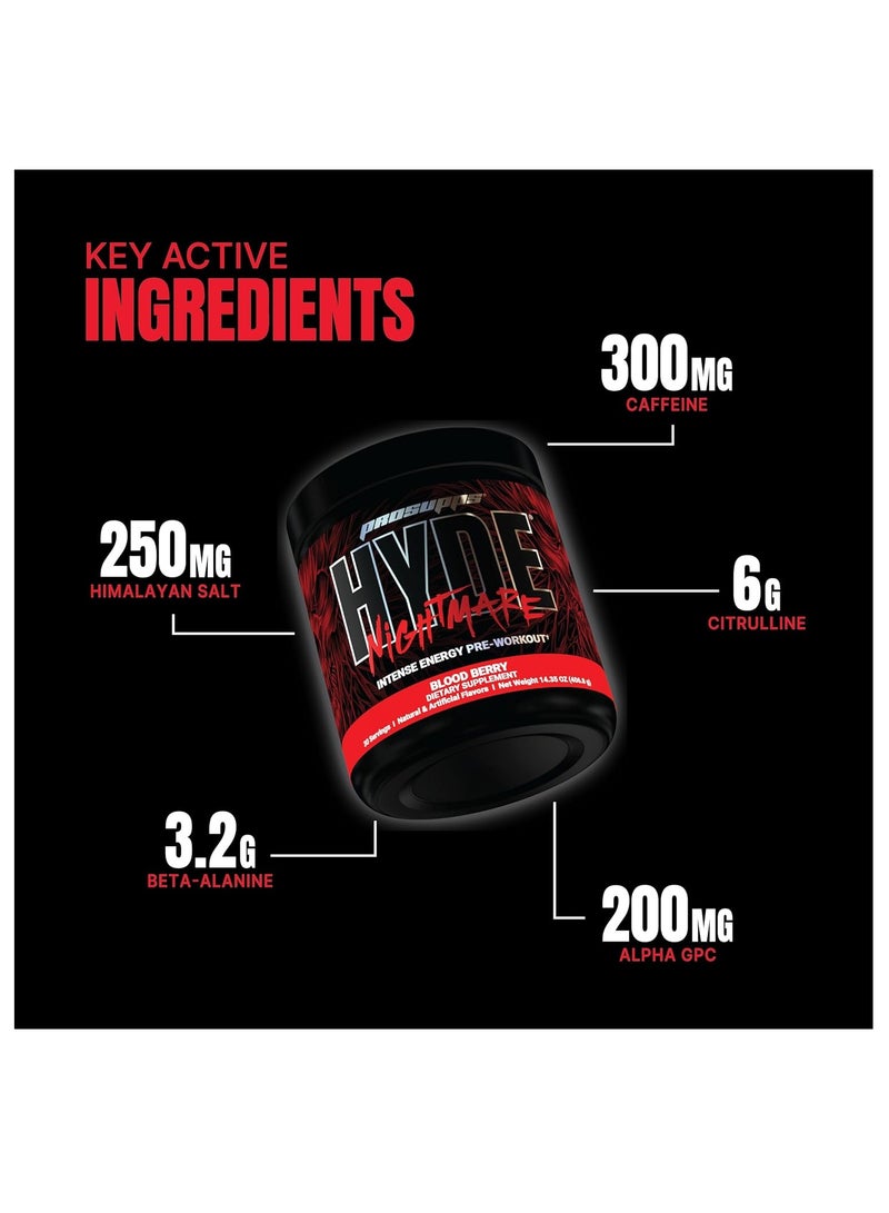 PROSUPPS Hyde Nightmare Pre-workout 30 Serving Blood Berry