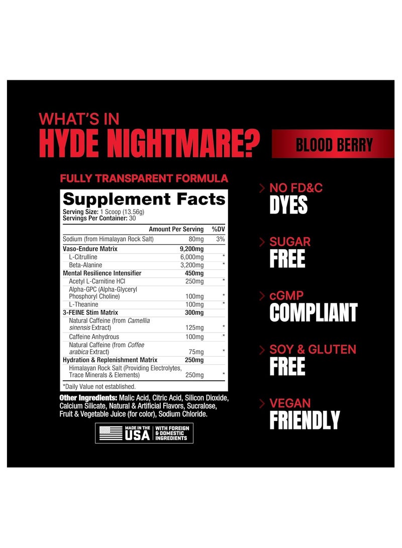 PROSUPPS Hyde Nightmare Pre-workout 30 Serving Blood Berry