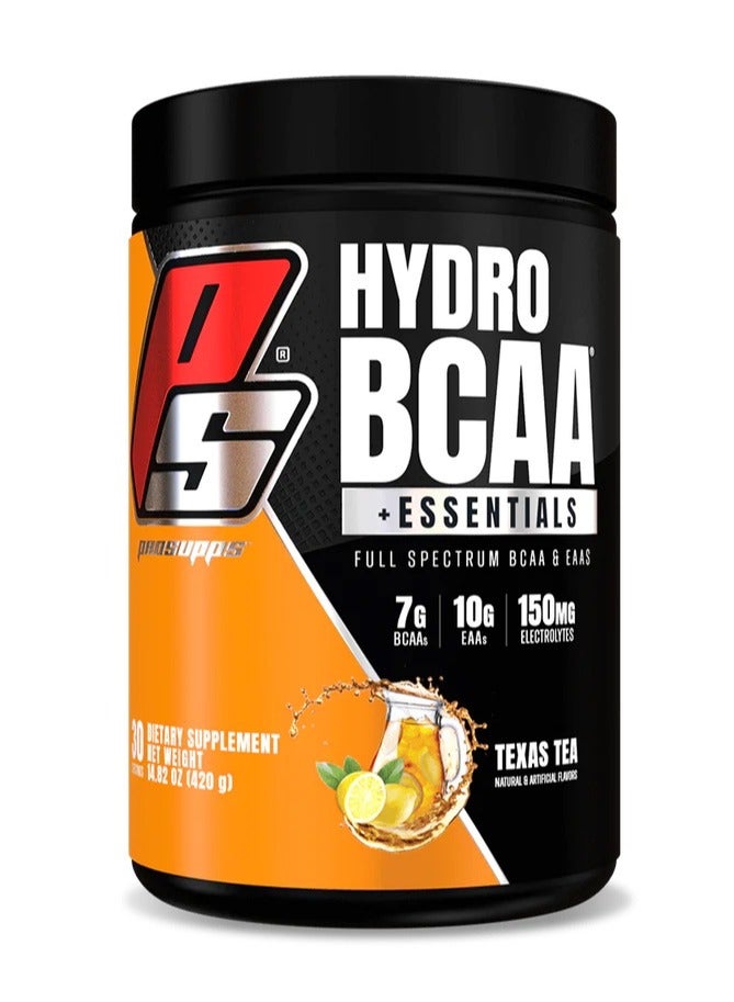 PROSUPPS Hydro BCAA Plus Essentials 30 Serving Texas Tea