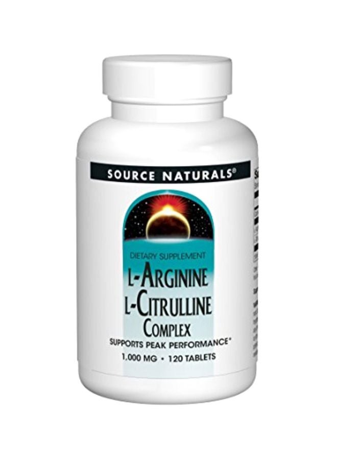 L-Arginine L-Citrulline Complex 1000mg - 120 Tablets