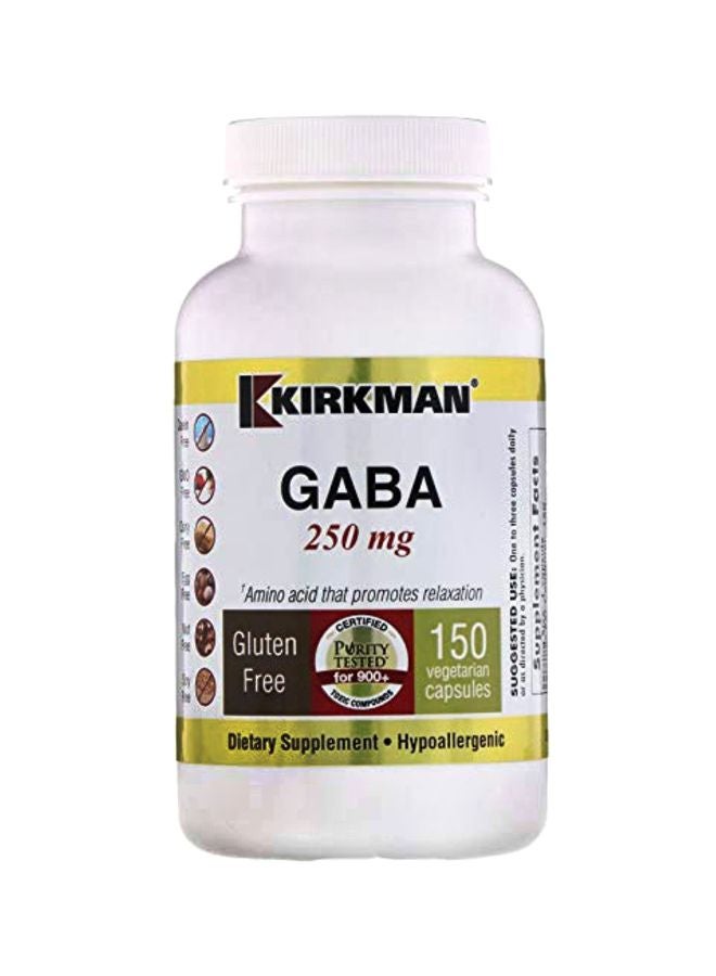 GABA 250 mg  Hypoallergenic - 150 Vegetarian Capsules