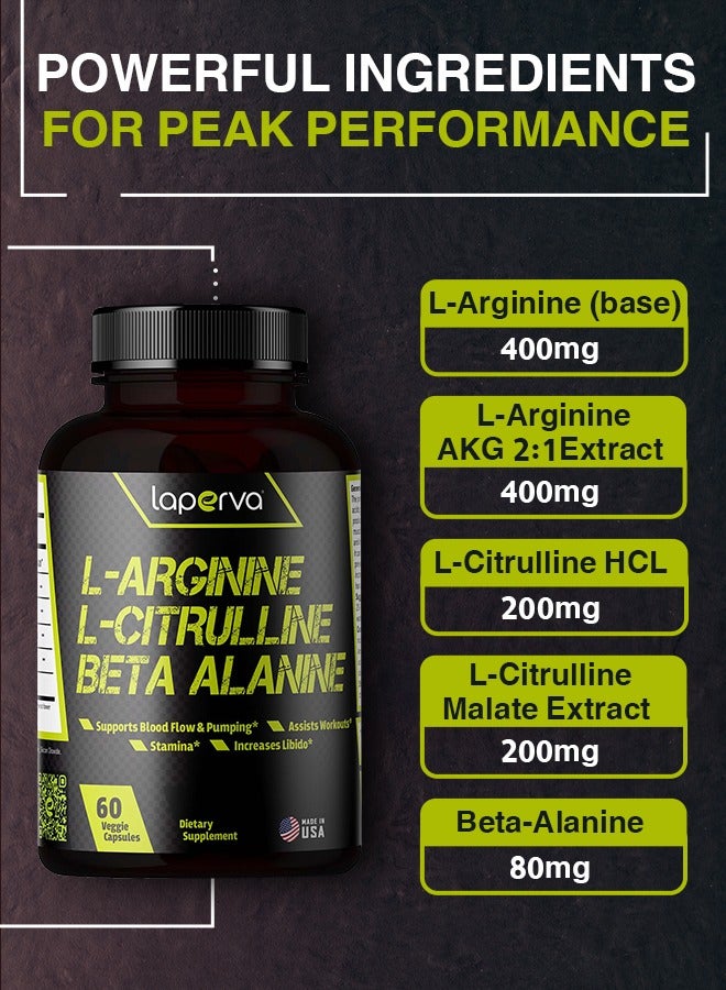 L-Arginine L-Citrulline Beta-Alanine- 60Capsule