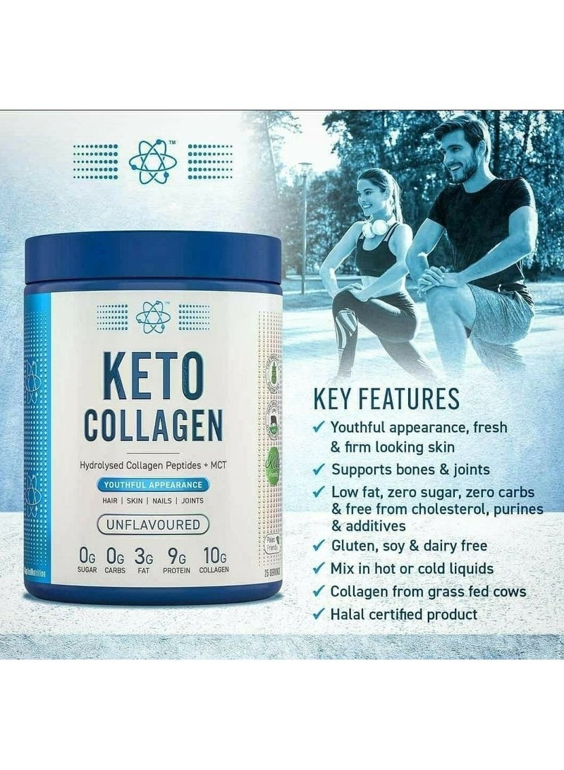 Applied Nutrition Keto Collagen, UNFLAVOURED, 325g