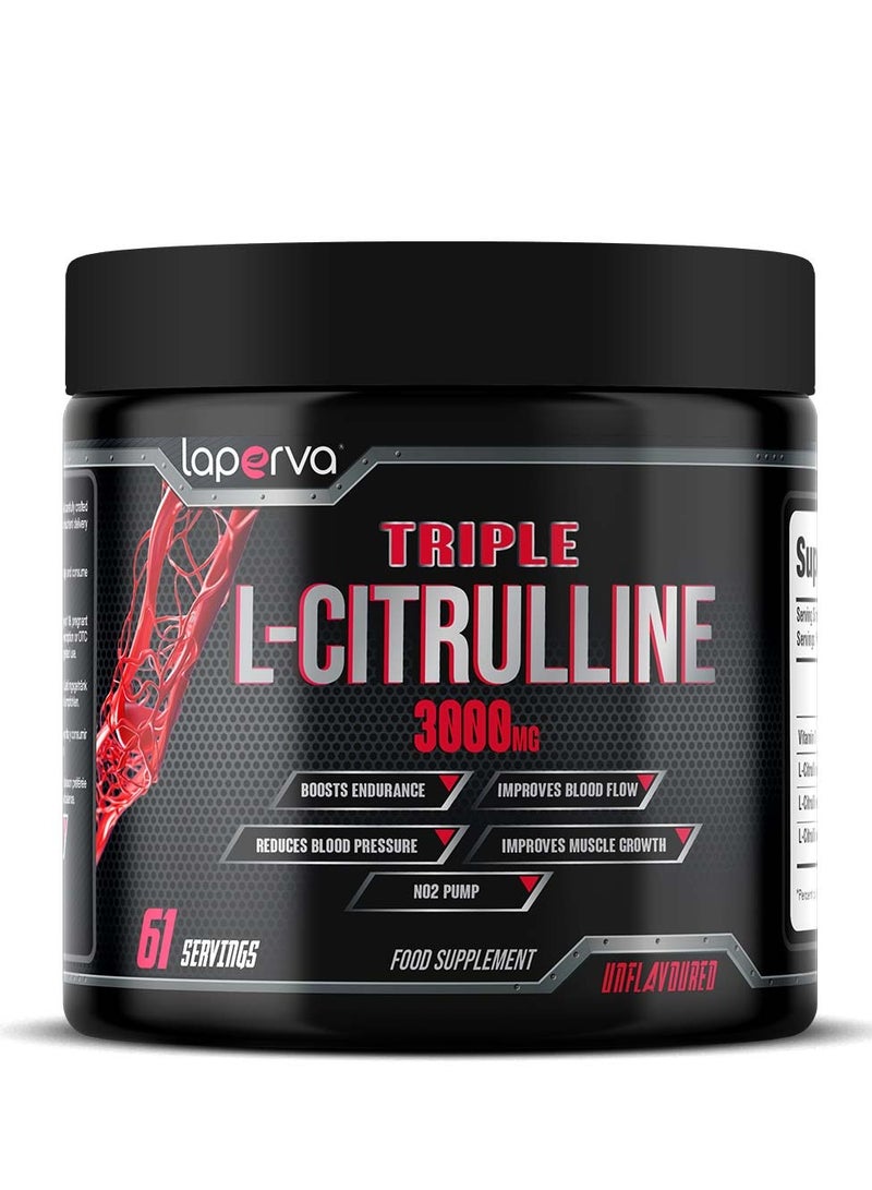 Triple L-Citrulline ,Pump,Endurance, Unflavored, 61 Ser