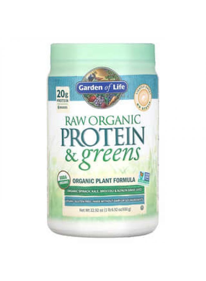 RAW Organic Protein & Greens, Plant Formula, Vanilla, 19.40 oz (550 g)