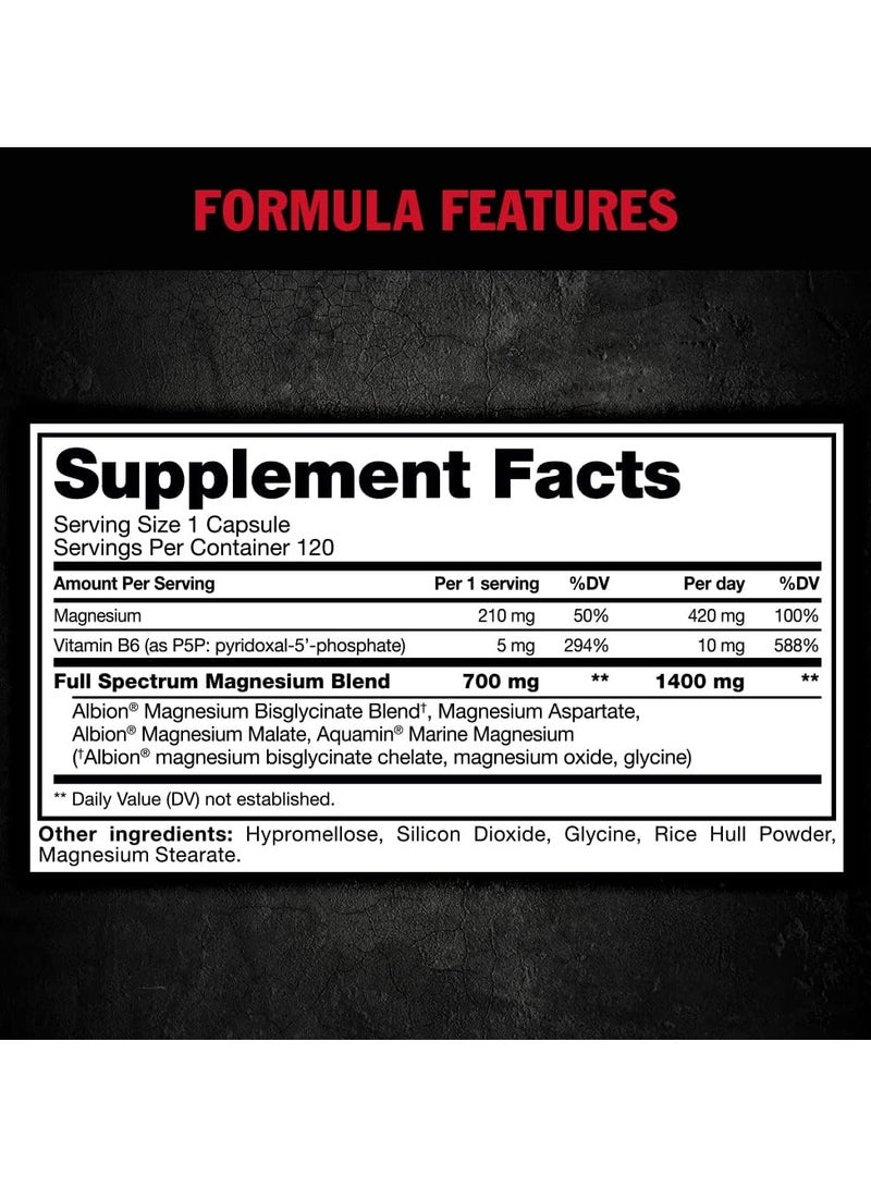 MUTANT Muscle MAG Extra Premium Magnesium 120 Veg Capsules