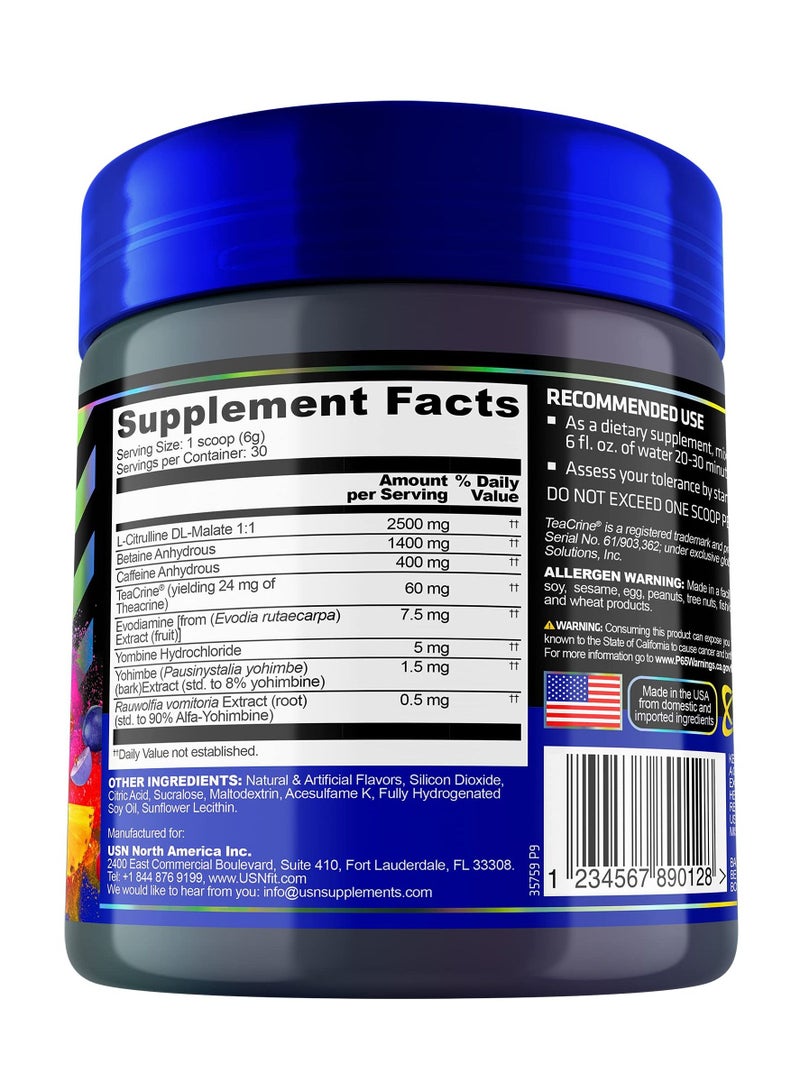 3XT Max Energy, High Stimulant And Thermogenic Pre-Workout, Fruit Punch Flavour, 30Servings