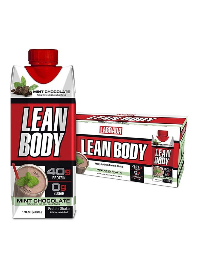 Lean Body Ready To Drink Protein Shake-Mint Chocolate 500ml Pack 0f 12