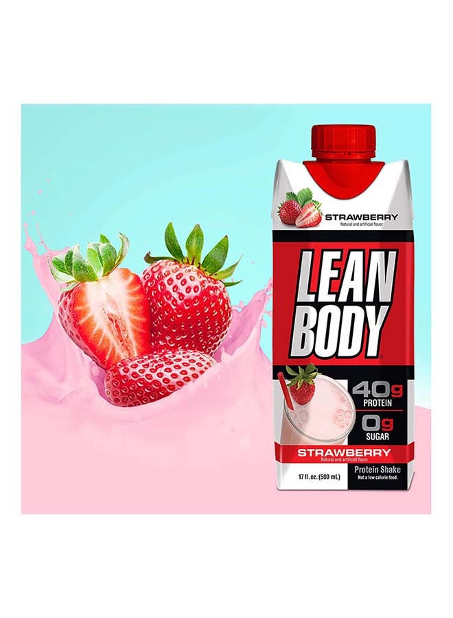 12-Piece Lean Body Ready To Drink Protein Shake-Strawberry