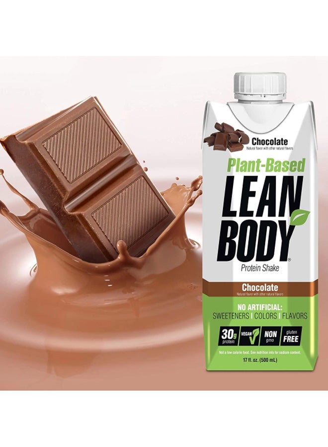 Pack Of 12 Plant Based Lean Body Protein Shake - Chocolate