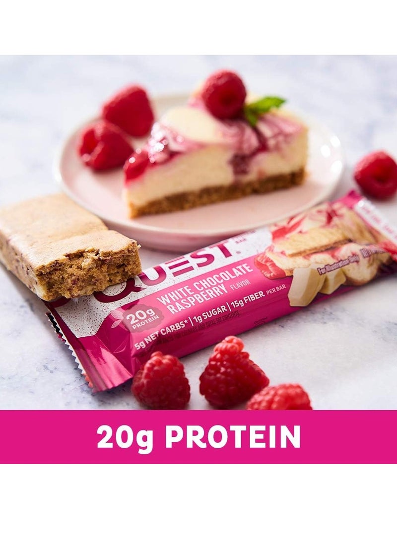 Quest Protein Bar White Chocolate Raspberry Pack of 12