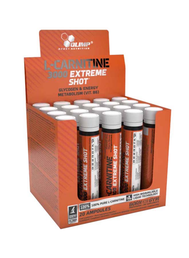 L-Carnitine 3000 Extreme Shot Orange 20 x 25 ml