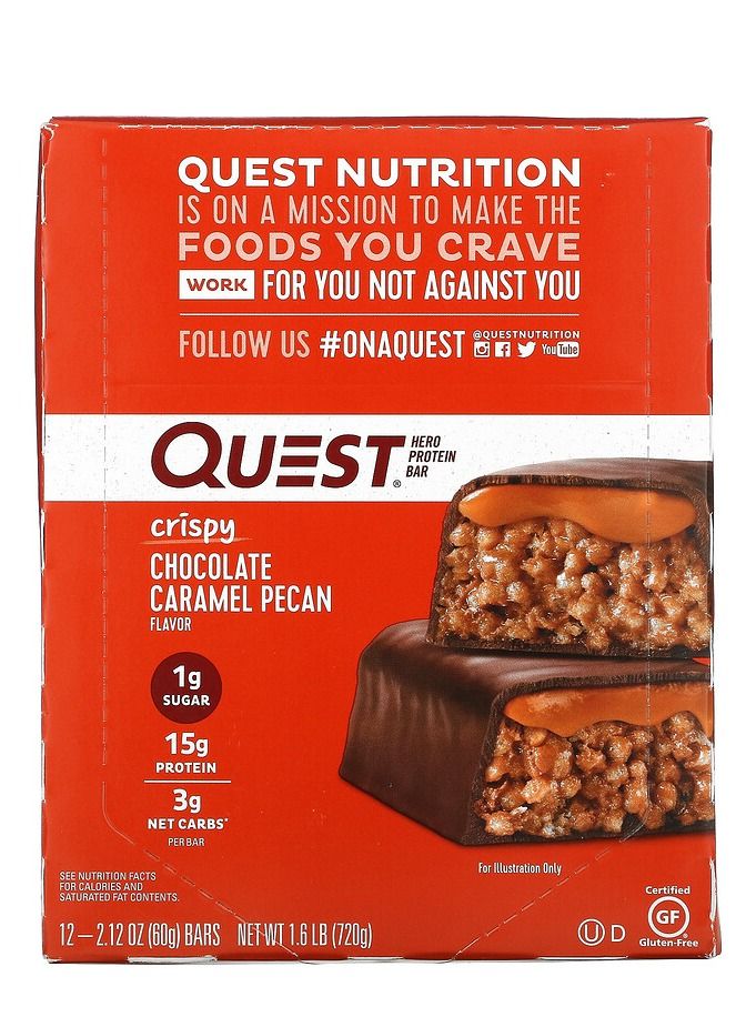 Quest Nutrition Hero Bar 60g Chocolate Caramel Pecan 1x12