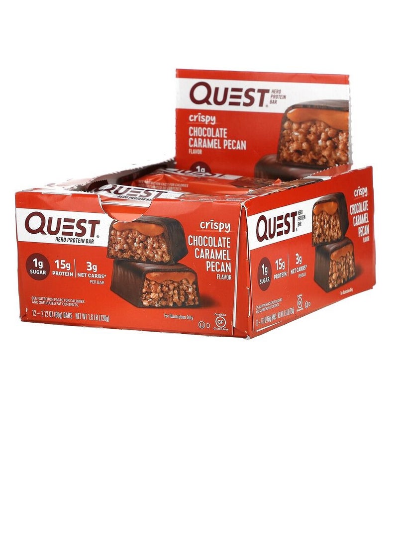 Quest Nutrition Hero Bar 60g Chocolate Caramel Pecan 1x12