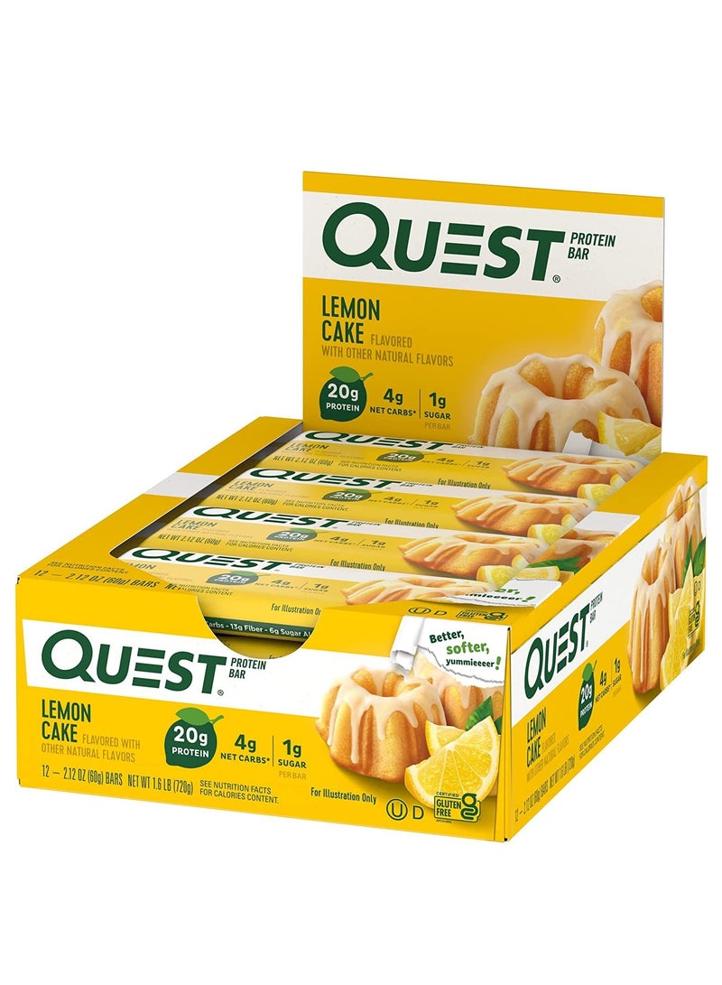 Quest Nutrition Lemon Cake Protein Bars 12 count