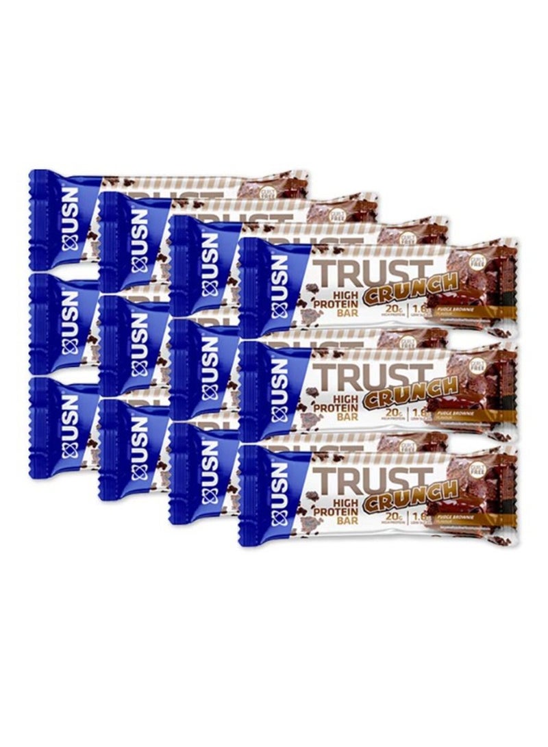 Trust Crunch Protein Bar Fudge Browing 60g Pack of 12