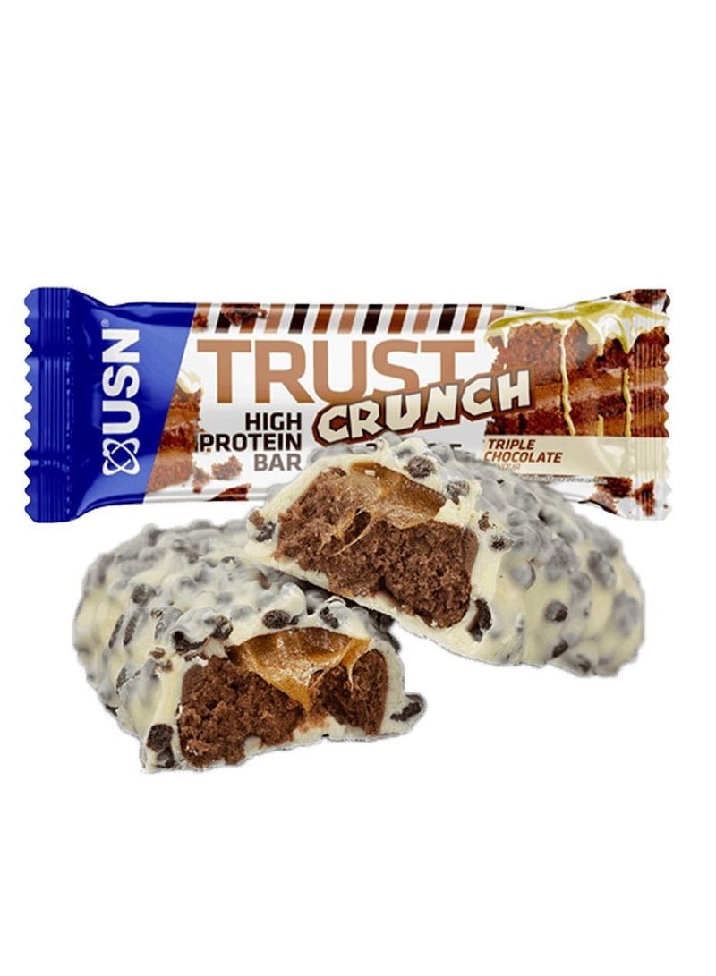 Trust Crunch Protein Bar Triple Chocolate  60g Pack of 12