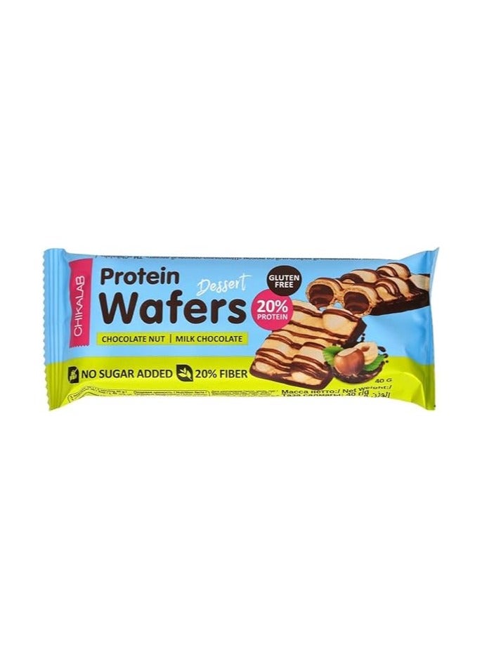 Chikalab Protein Wafer Chocolate Nut Milk Chocolate Pack of 12