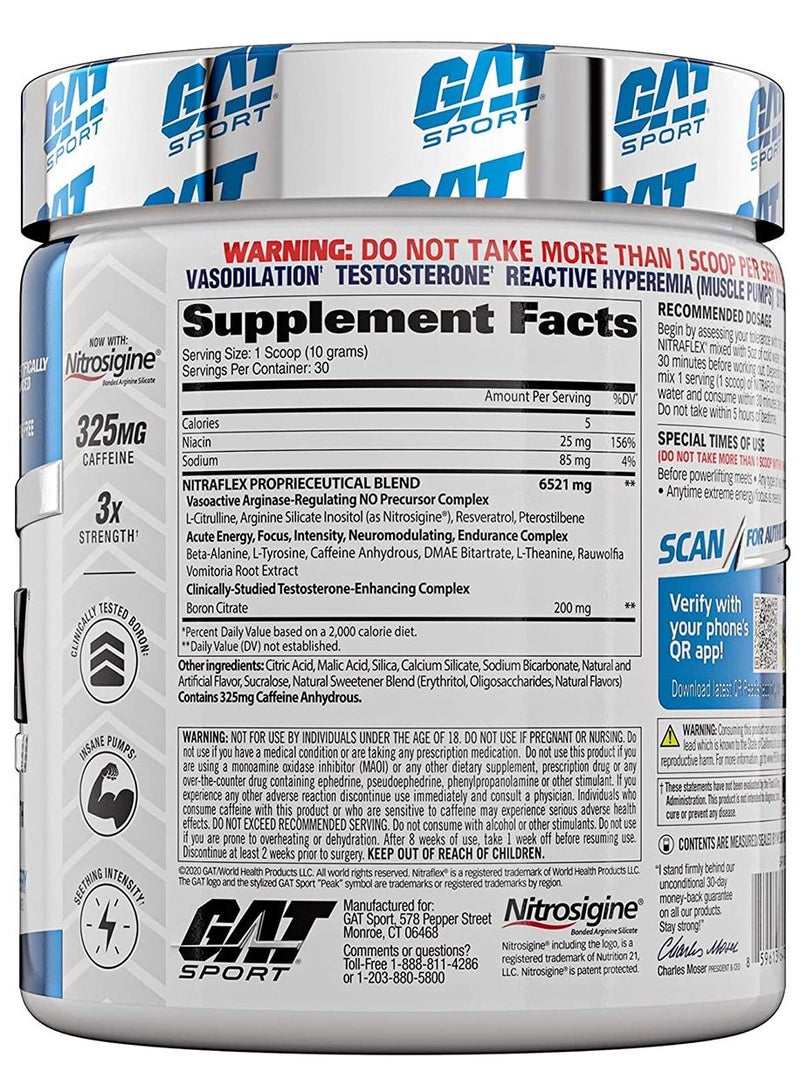 GAT Nitraflex Blue Raspberry 30 Servings 300g