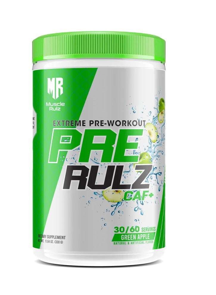 MUSCLE RULZ PRE RULZ PRE-WORKOUT 30SV GREEN APPLE