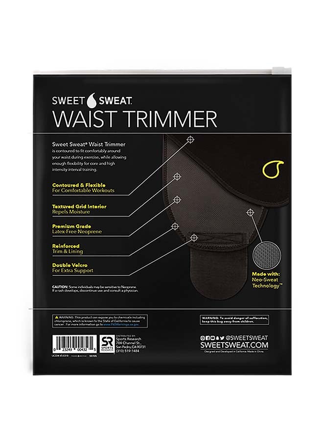 Sweet Sweat Premium Quality Waist Trimmer And Thigh Trimmer With Workout Enhancer Stick