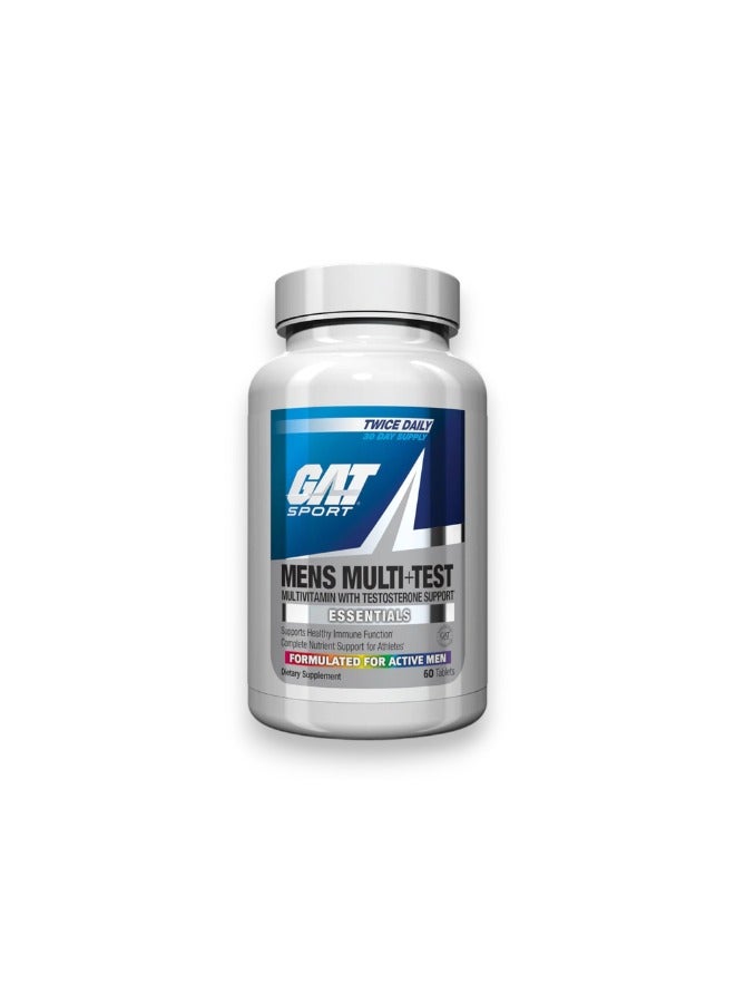 Mens Multi + Test, 60 Tablets, 30 Servings