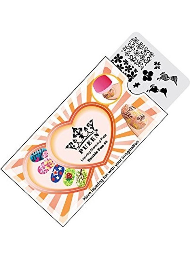 Nail Art Stamping Plate White/Black