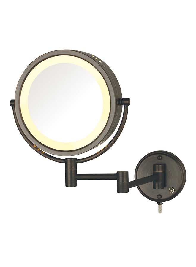 Hl75Bz Lighted Wall Mount Makeup Mirror With 8X Magnification Grey