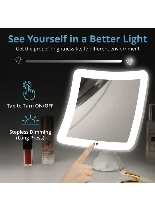 20X Magnifying Mirror With Light Upgraded Lighted Makeup Mirror With Magnification Led Magnified Mirror For Bathroom Portable Travel Mirror Square