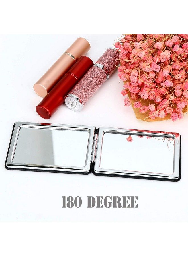 Compact Vanity Mirror For Men Women And Girls Black Travel Makeup Mirrors For Handbag Pocket Wallet Purse Portable Doublesided Magnifying Cosmetic Mirror For Daily Work Business