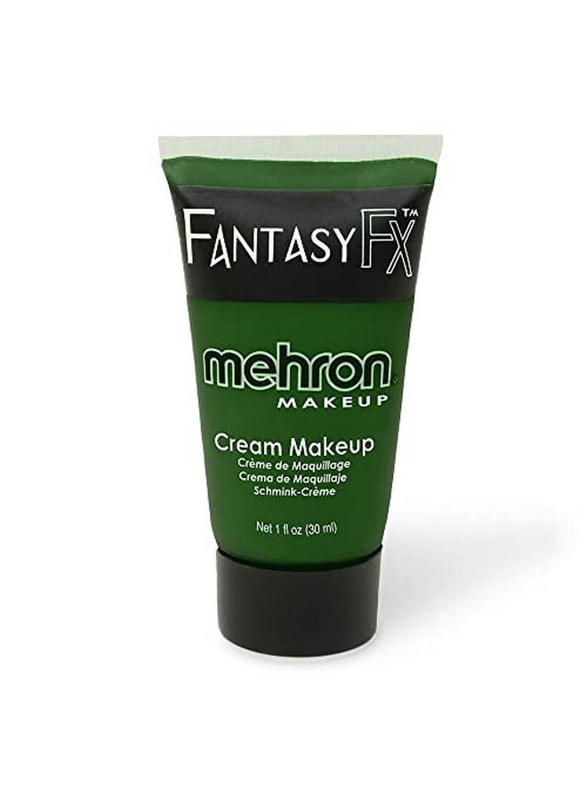 Makeup Fantasy Fx Cream Makeup ; Water Based Halloween Makeup ; Green Face Paint & Body Paint For Adults 1 Fl Oz (30Ml) (Green)