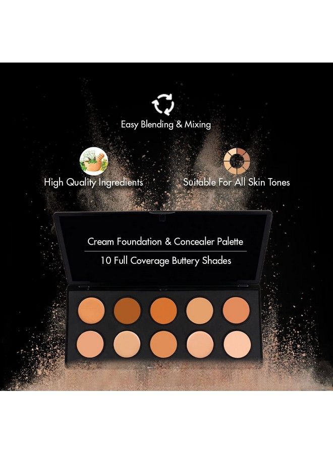 Hd Makeup Base Cream Contour Face Palette Long Lasting Weightless Highlighter Waterproof Satin Finish Concealer Hides Blemishes Dark Spots & Acne Marks Hdm Ii