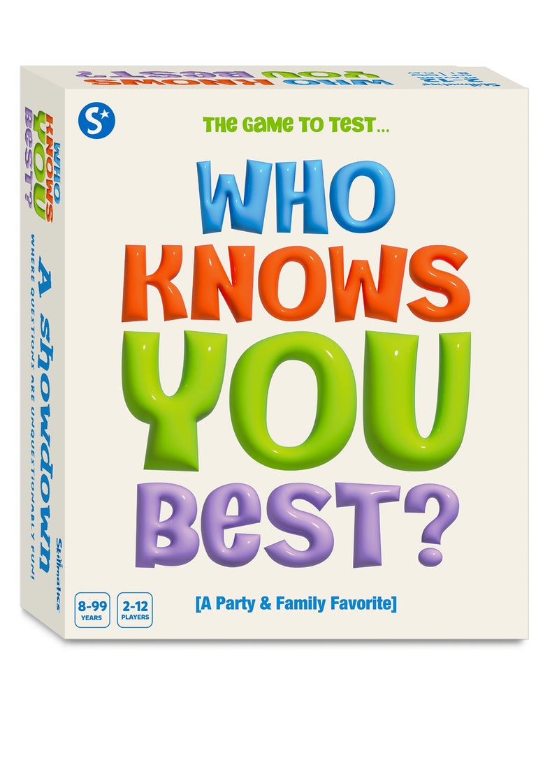 Skillmatics Card Game - Who Knows You Best, Family Party Game for Boys, Girls, Kids, Teenagers and Adults, Fun for Game Night, Gifts for Ages 8, 9, 10 and Up