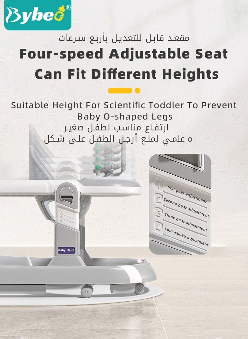 3In1 Infants Baby Walker With Parent Push Handle, Adjustable Height, Big Comfortable Seat Cushion, Detachable Trampoline Mat