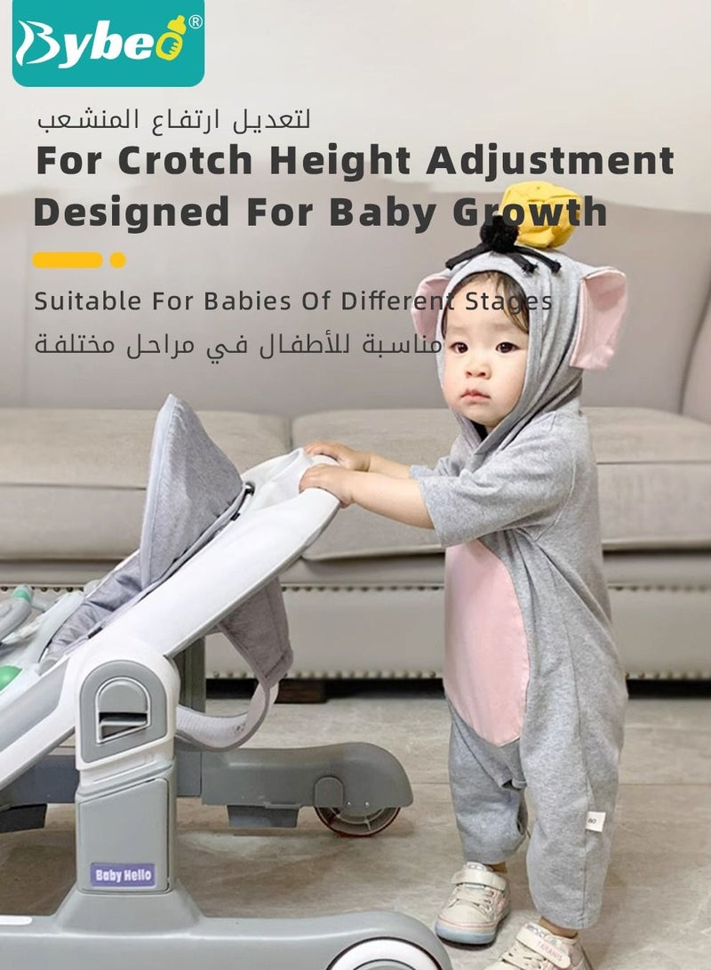 3In1 Infants Baby Walker With Parent Push Handle, Adjustable Height, Big Comfortable Seat Cushion, Detachable Trampoline Mat