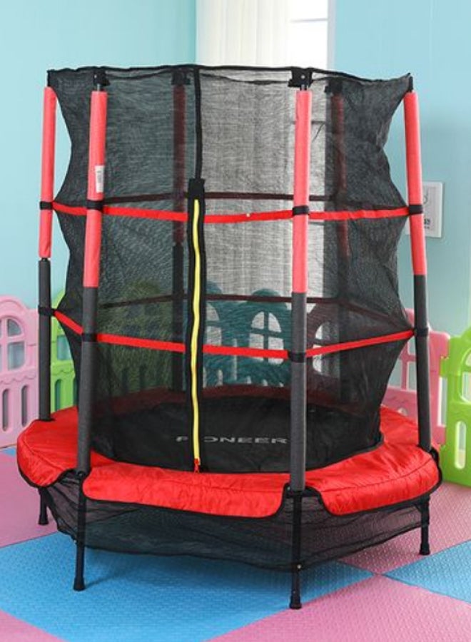 Round Trampoline With Safety Enclosure Net 55 x 63inch