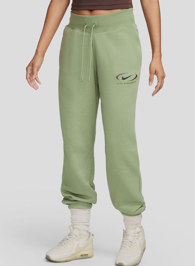 High-Waisted Wide-Leg Sweatpants