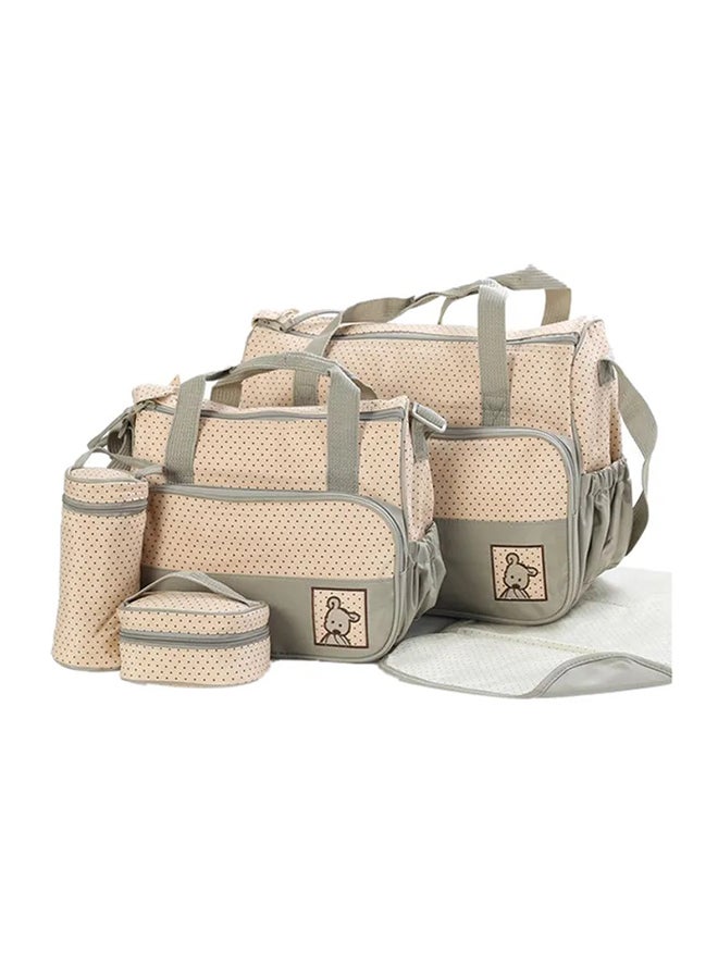 5-in-1 Multi-functional Waterproof Baby Diaper Bag Set With Reliable Zipper