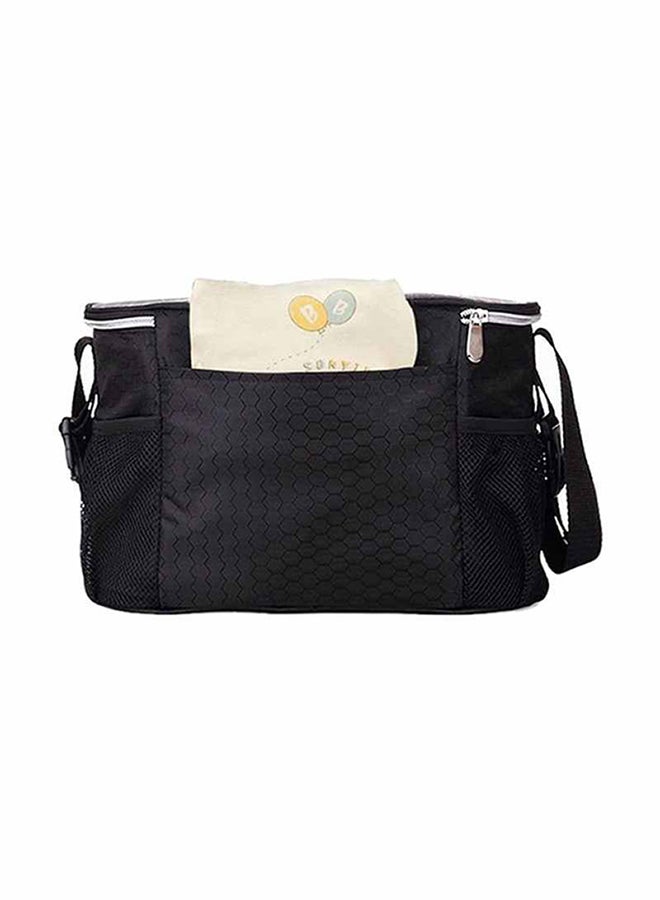 Waterproof Adjustable Strap Sturdy And Durable Large Capacity Baby Diaper Bag Black