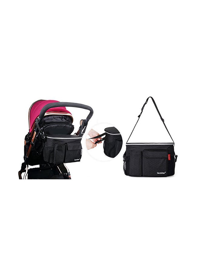 Waterproof Adjustable Strap Sturdy And Durable Large Capacity Baby Diaper Bag Black