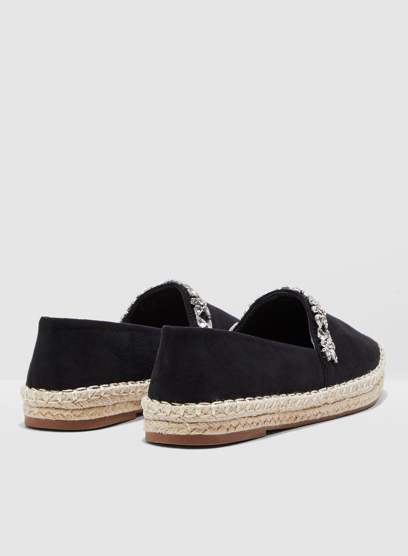 Espadrilles With Embellishment Detail