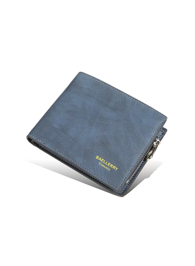 Leather Wallet Blue