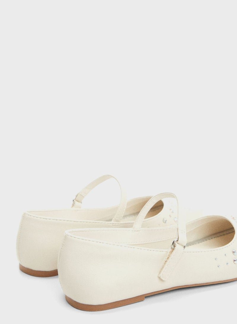 Kids Embellished Ballerinas