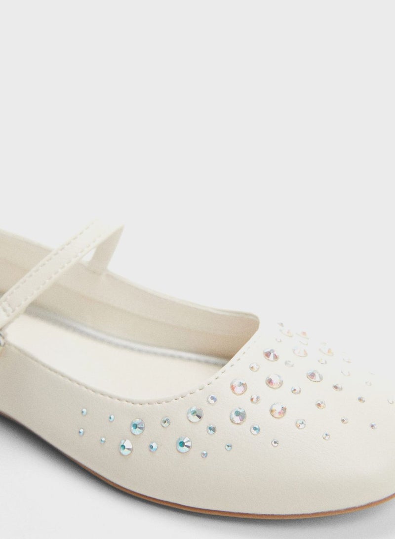 Kids Embellished Ballerinas