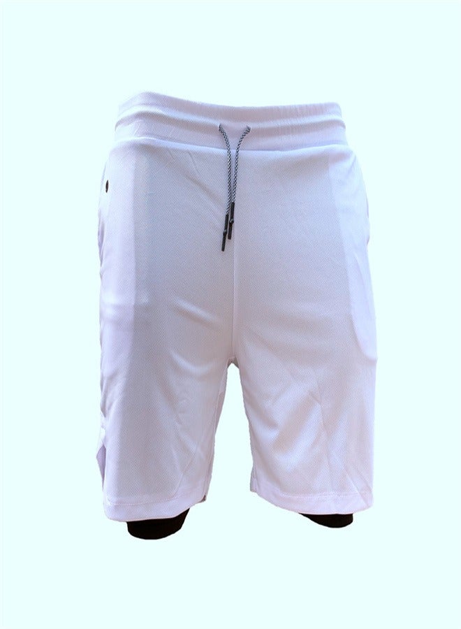 Men's 2-in-1 Quick Drying Casual Fitness Shorts White