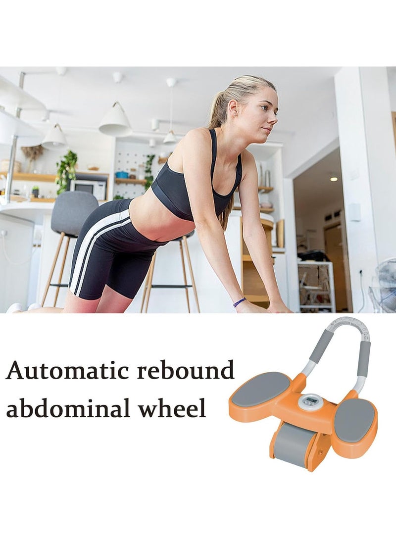 Automatic Rebound Abdominal Wheel  Exercise Roller Ab Roller Exercise Equipment with Timer Abs Workout Equipment Ab Stimulator Exercise Roller Workout Trainer