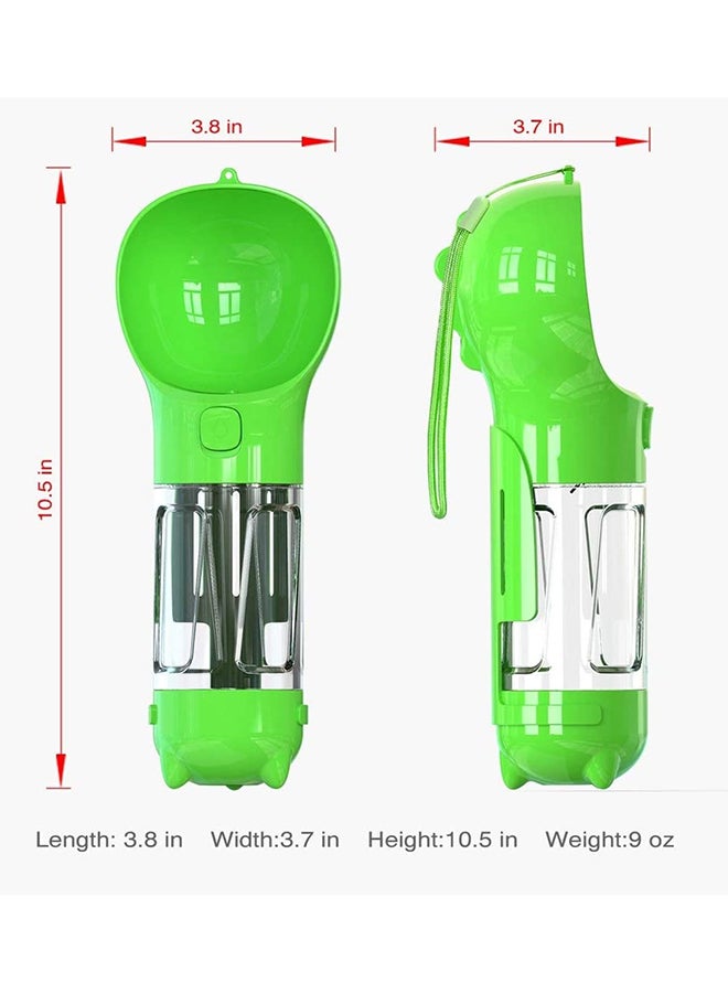 3 In 1 Multifunctional Portable Pet Travel Water Bottle Green 500ml